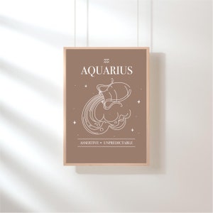 A4/A5 zodiac prints, wall art decor, star signs, art gift, home decor, home gifts, aesthetic prints, aesthetic wall decor