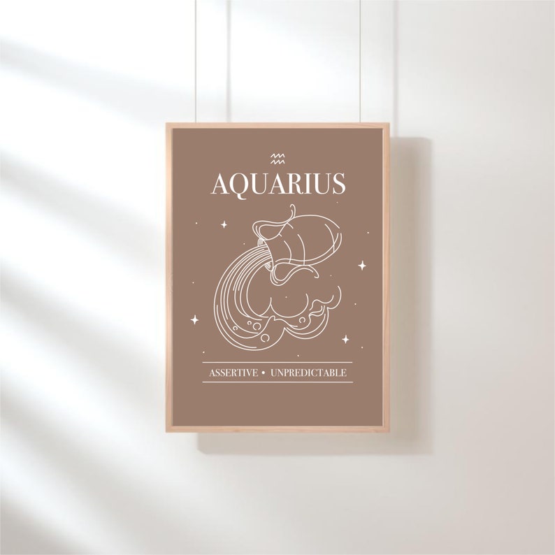 A4/A5 Zodiac Prints Wall Art Decor Star Signs Art Gift Etsy