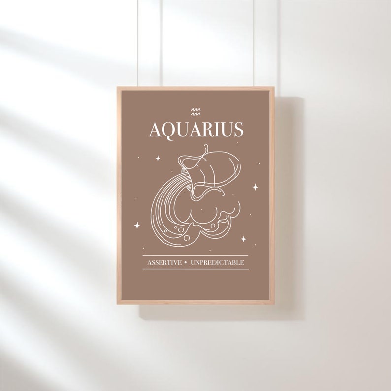 A4/A5 zodiac prints, wall art decor, star signs, art gift, home decor, home gifts, aesthetic prints, aesthetic wall decor 