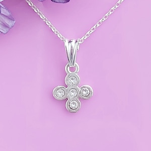SMALL CROSS PENDANT, Sterling Silver, Necklaces for women, Delicate Cross, Religious Necklace, Women Charm, 925 Silver, Tiny cross