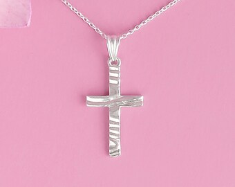 Sterling Silver Cross, BIG CROSS, Cross Necklace, 925 Silver Pendant, Engagement Cross, Baptism Cross, orthodox Cross, Religious Charm