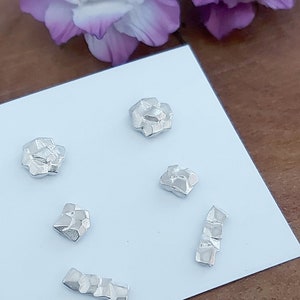 Tiny SILVER STUDS, Minimalist Earrings, Mismatched studs, Delicate Studs, Bar studs, geometric studs, sterling silver studs set, small studs