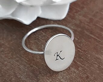 Personalized LETTER RING, Custom Ring, Initial Jewelry, Initial Ring, Letter Ring, Letter Jewelry, 925 Sterling Silver, Monogram Ring, Gift