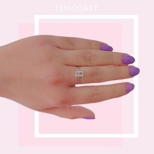 ANILLO DE MONOGRAMA personalizado Anillo de letras personalizado Plata de ley 925 • Anillo con alfabeto griego, regalo para hija, regalo para mamá, regalo para colega