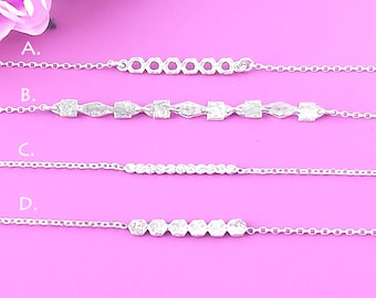 Sterling Silver DAINTY NECKLACES, Delicate Necklaces  for layering, 4 Styles Very Thin Chain Necklaces, 925 Silver necklaces for women