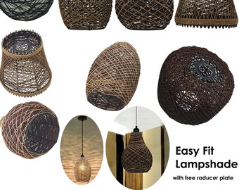 Natural Stylish Rattan Lighting Decorate  Light Shades, Natural Color Lighting, Lamp Shades, Living Room, Bedroom, Pendant Light Shades