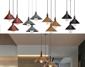 Colour Cluster pendant light Ceiling lampshade Brushed metal handwork light shade Rustic decor lamp in comtemprary style light fixture