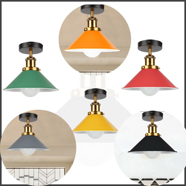 Metal Ceiling Vintage Industrial Retro Ceiling Lamp Light Vintage Ceiling Light Lamp Fixture