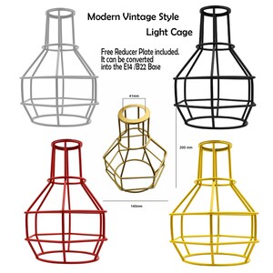 Retro Metal Pendant Cage Ceiling Light / Lamp Shade, Vintage Industrial Style, Ideal For Dining, Bar, Restaurants Geometric  Metal Wire Cage