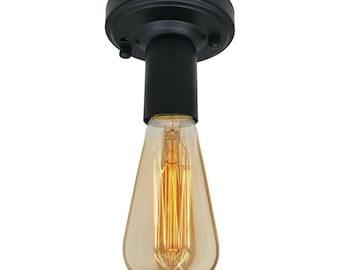 Vintge Lichter simple Look Schwarz Decke Licht Fixture E27 Schraube Flur Loft Korridor Fitting Licht