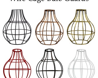 Vintage Metal Cage Industrial Wire Frame Pendant Light Loft Ceiling Lamp Easy fit light shade Metal wire cage