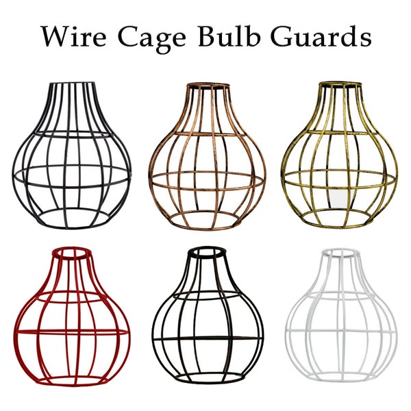 Vintage Metal Cage Industrial Wire Frame Pendant Light Loft Ceiling Lamp Easy fit light shade Metal wire cage