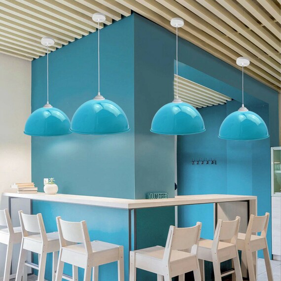 Blue metal light shade deals