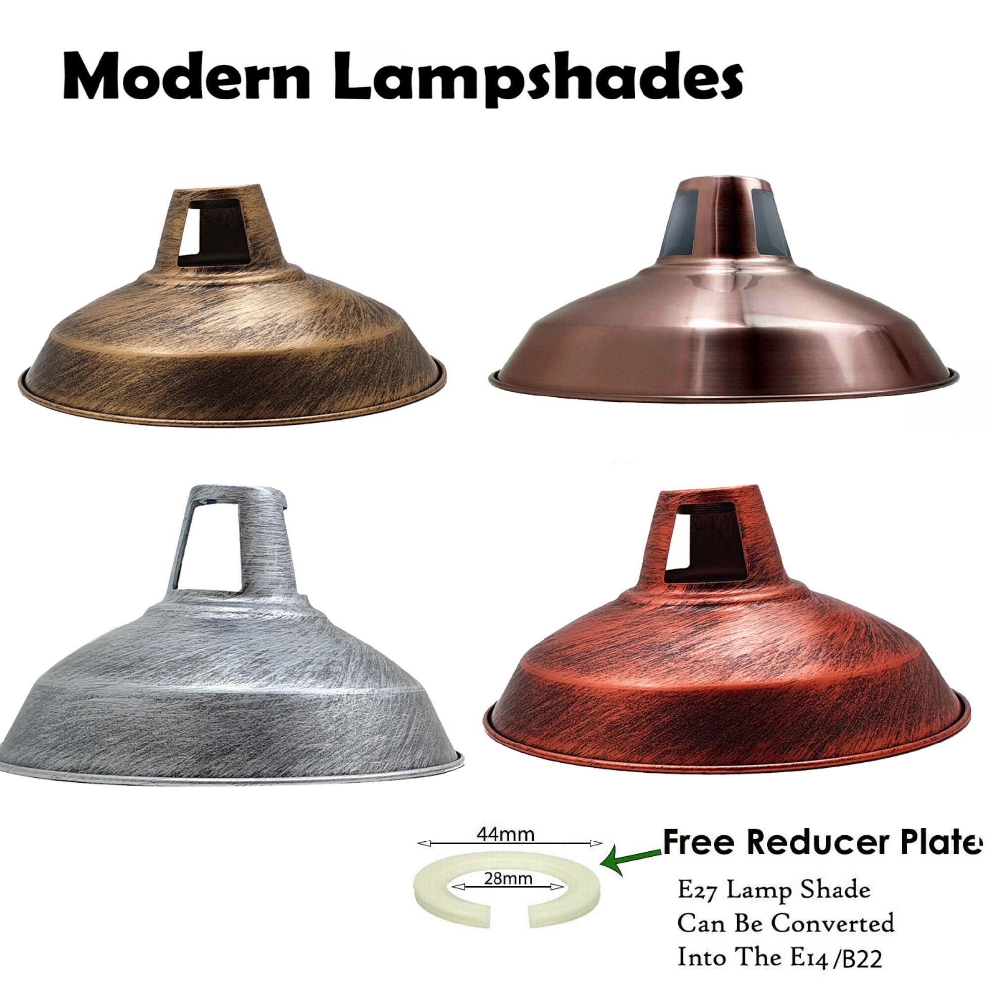 Easy Fit Retro Pendant Light Shades Vintage Industrial Ceiling