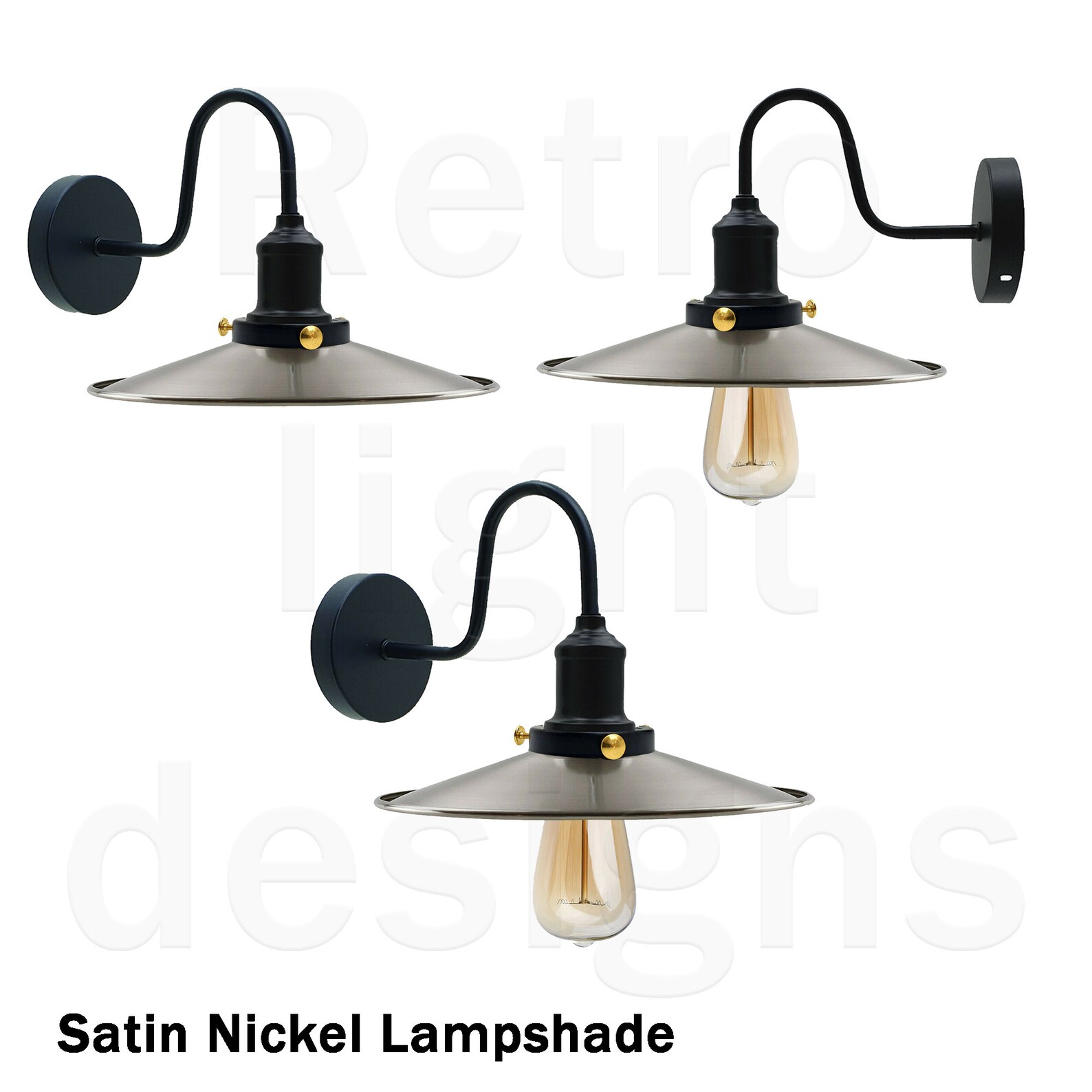 Retro Vintage Lighting Wall Light Lampshade 22cmx5.5cm Flat Etsy