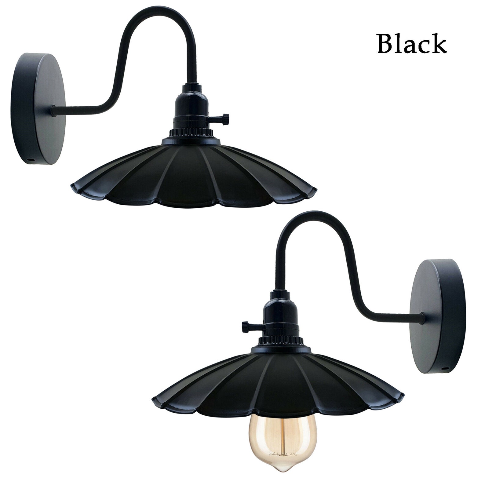 Industrial Wall Lamp Light Fixture Retro Metal Vintage Rustic Etsy