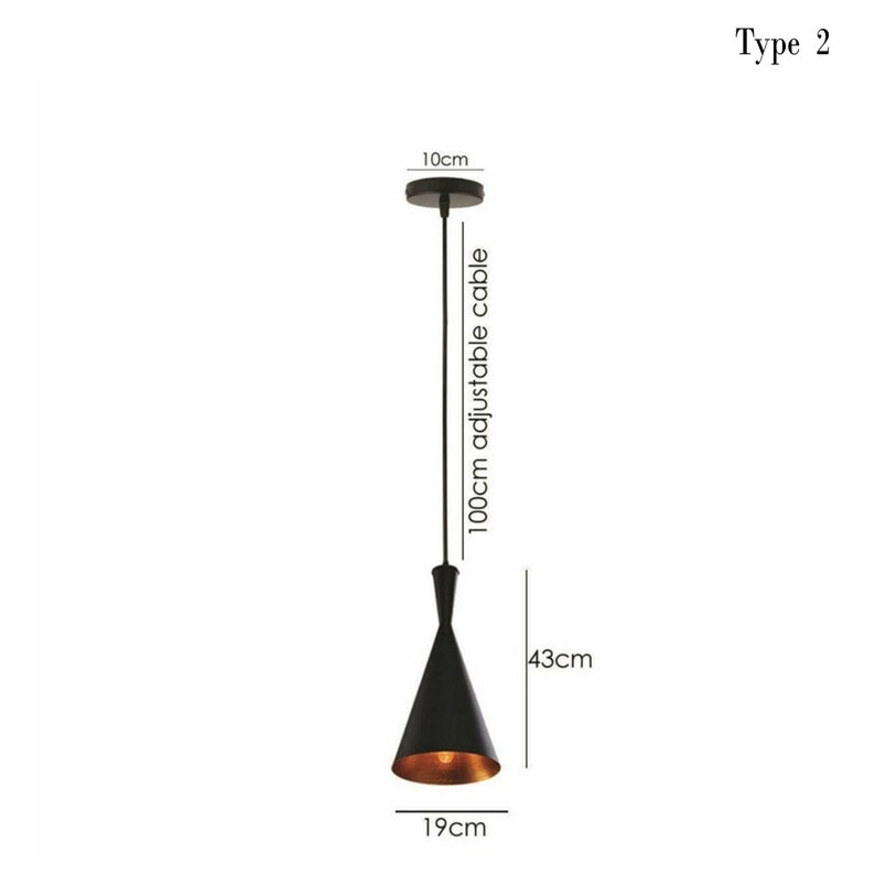 Lámpara retro industrial Luz Colgante Iluminación Luz moderna Retro Loft Estilo Pantalla de metal Decorar iluminaciones, Bar, Iluminación de restaurante imagen 4