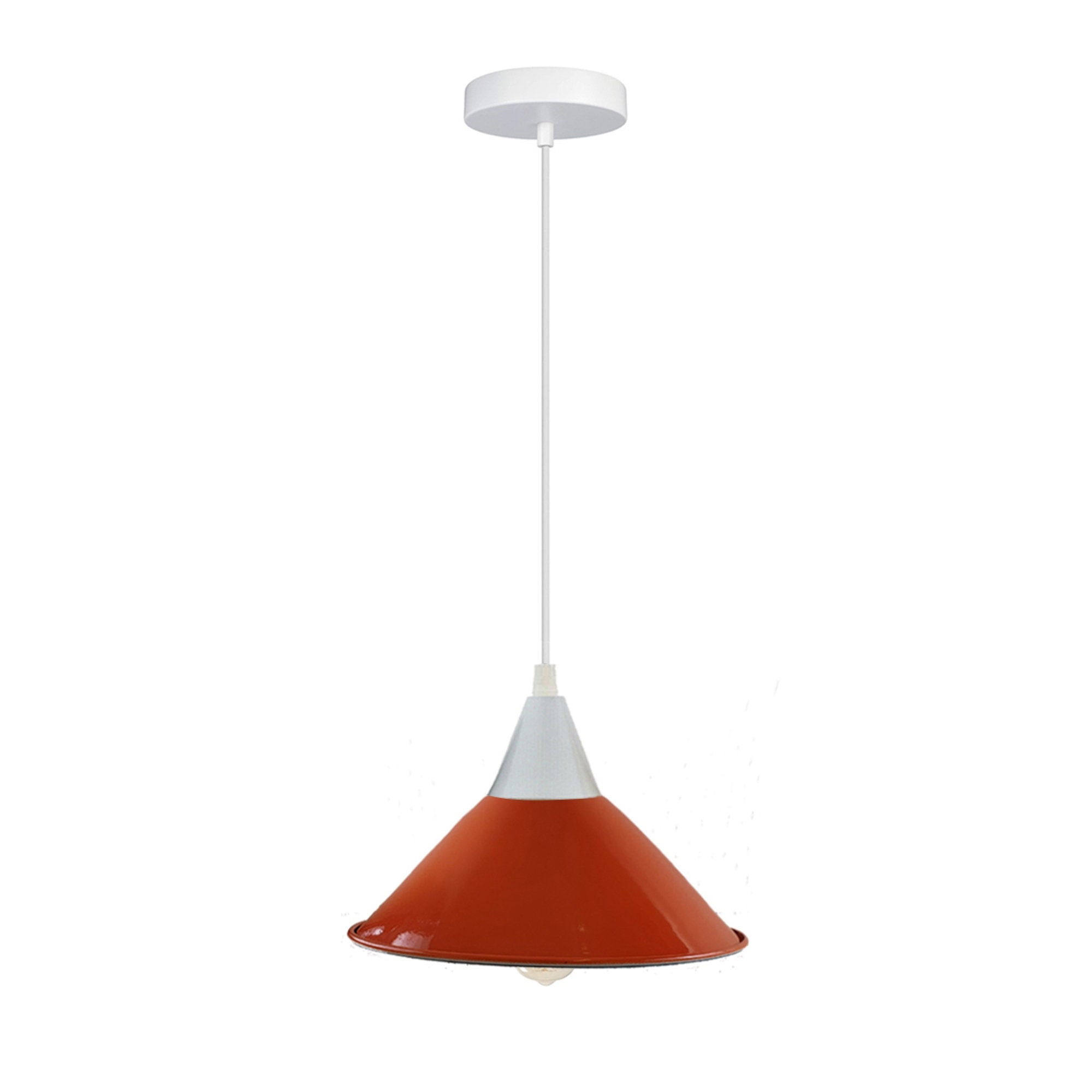 Red Pendant Light Ceiling Lamp Fixture Retro Metal Lamp - Etsy