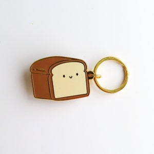 Bread Loaf Keychain | Gold keychain gift for her carbs i love bread bakery gift | YayParadeCo