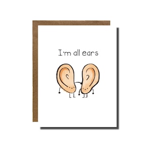 Karta empatii „I'm All Ears” | Prezent empatii na rozstanie i pogrzeb | Yay Parade Co.