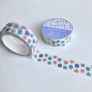 Pastel Floral Washi Tape | Cute floral washi tape kawaii tape pastel goods floral dainty washi | YayParadeCo
