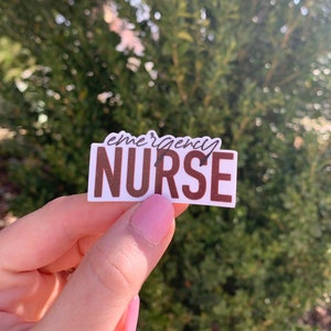 Emergency ER Nurse Sticker Block Letters
