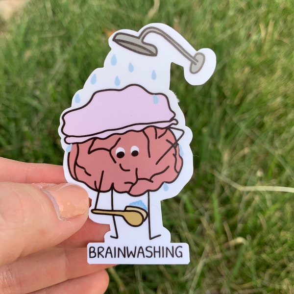 Brainwashing Pun Sticker