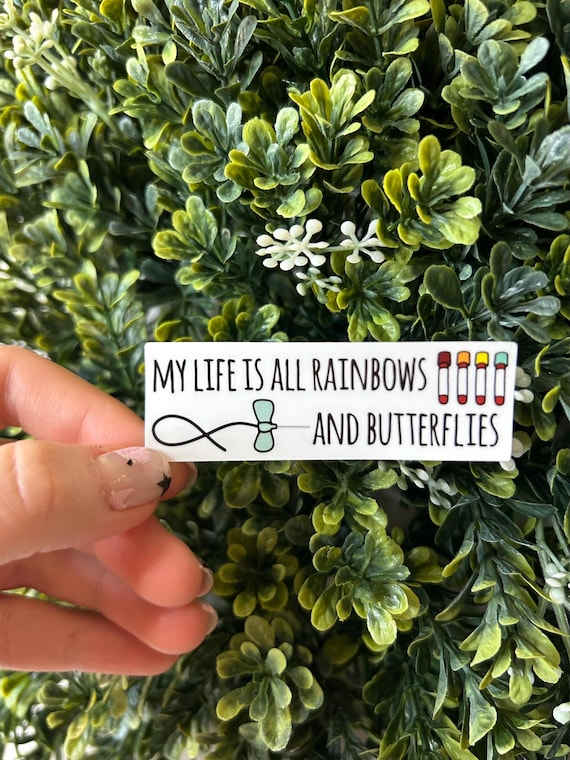 Rainbows and Butterflies Phlebotomist/Healthcare/Nursing Sticker