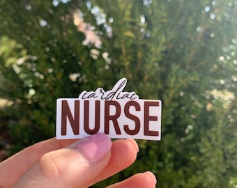 Cardiac Cardiology Nurse Sticker Block Letters