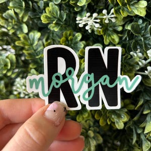 RN Personalized Registered Nurse Sticker