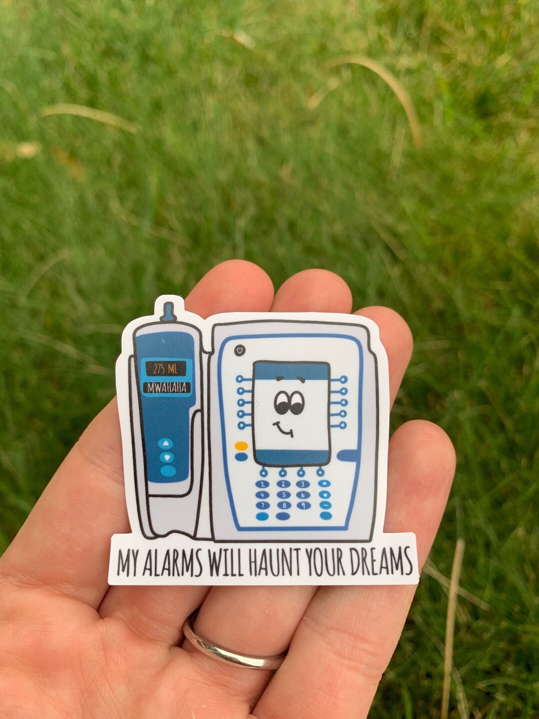 My Alarms Will Haunt Your Dreams IV Pump Healthcare/nursing Sticker Etsy(03)
