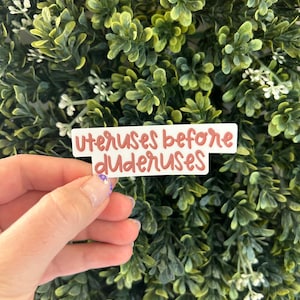 Uteruses Before Duderuses Parks and Rec Sticker