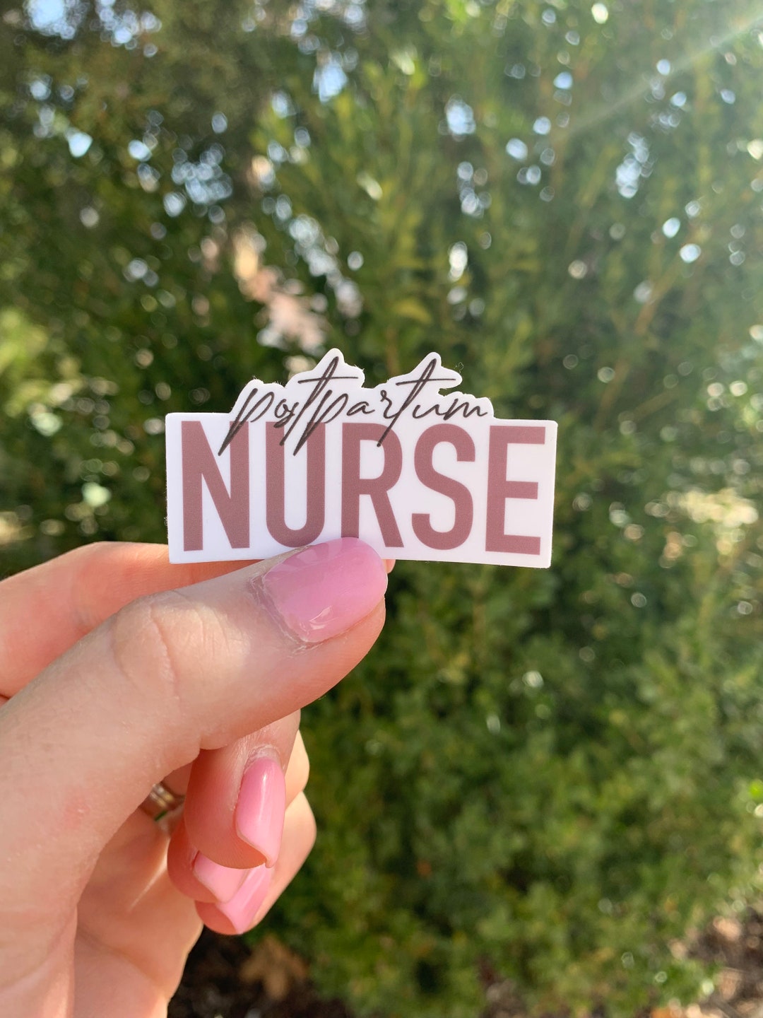 Postpartum Nurse Sticker Block Letters Etsy