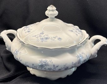 Vtg. Johann Haviland Bavaria Blue Garland Zapiekanka Warzywna Pokryta