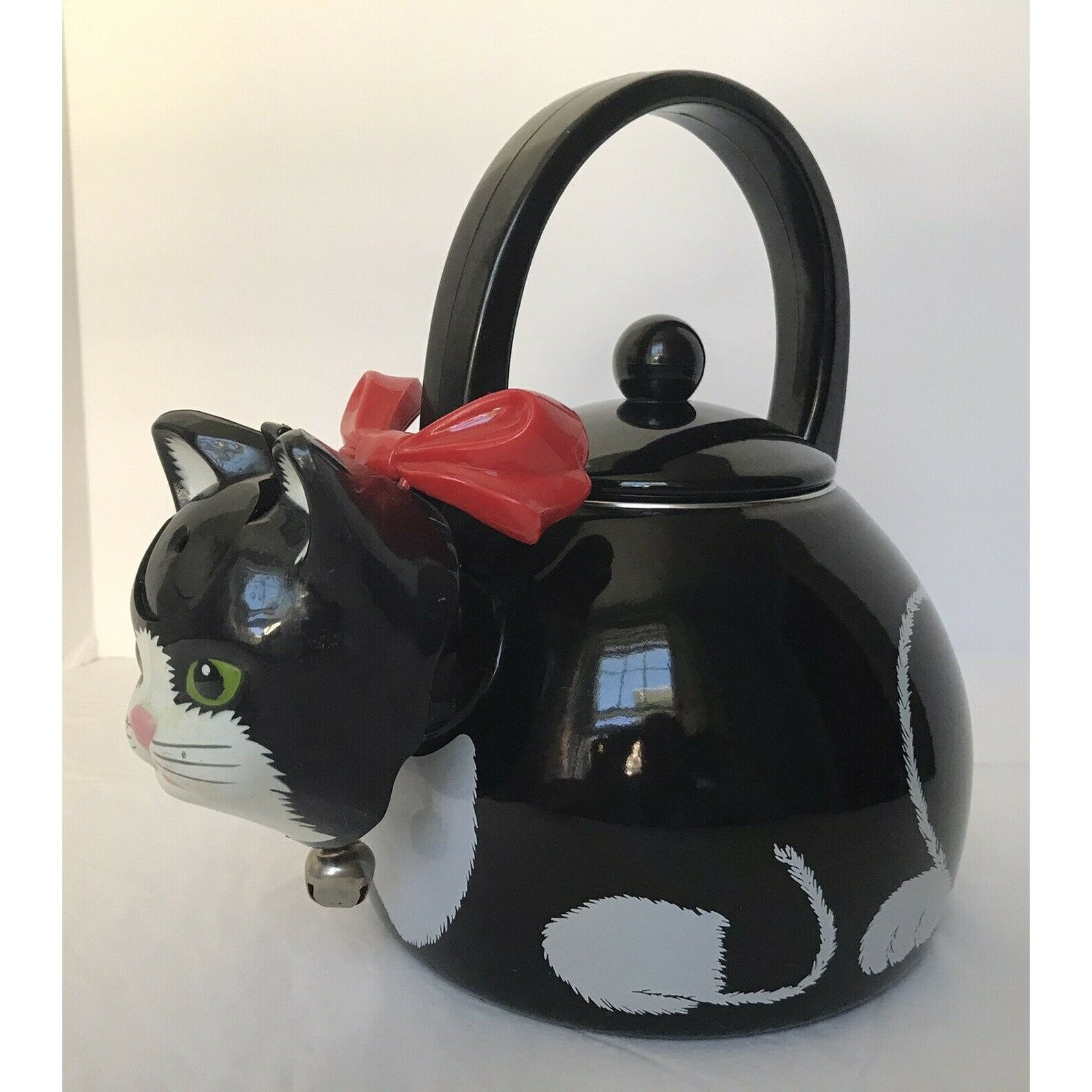1995 Vintage Via Ancona Kitty Cat Whistling Tea Kettle Tea Pot Etsy