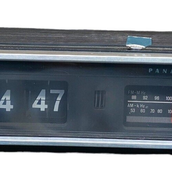 Radio-réveil à rabat vintage 1970 Panasonic avec alarme AM/FM lumineuse RC-7021 testée au Japon