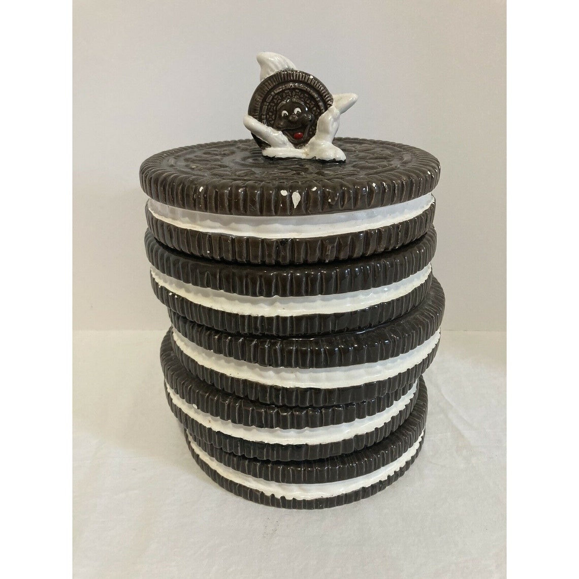 Vintage Nabisco Stacked Oreo Cookie Jar Ceramic Canister Etsy