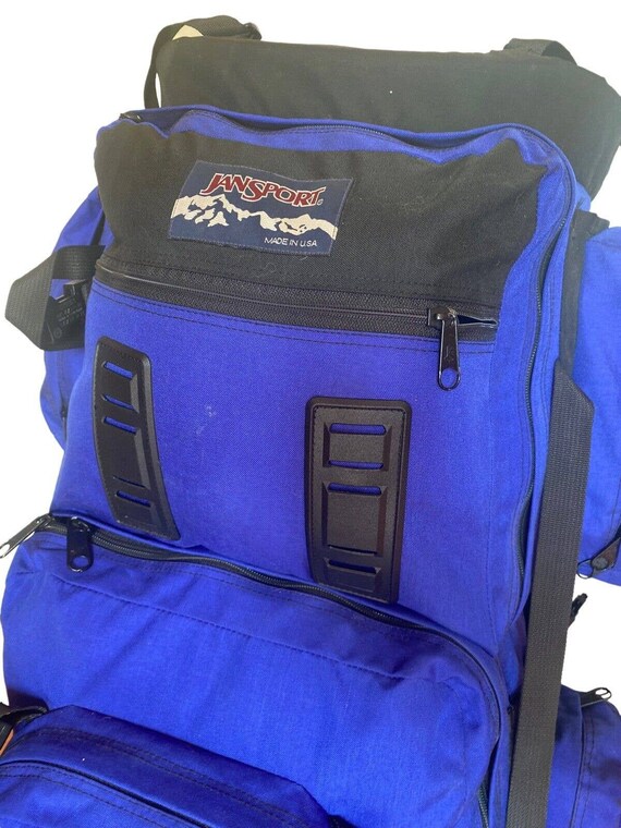 Vtg 90’s Jansport Backpacking Hiking Blue Lg Exte… - image 4