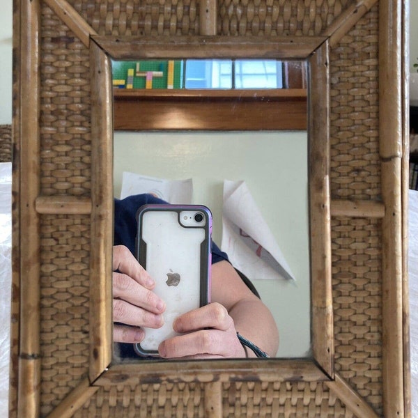 Rattan Mirrors Vintage Etsy