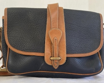 Vintage Dooney & Bourke Purse All Weather Leather Equestrian Crossbody