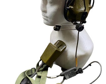 ソ連軍用航空機パイロット用ヘッドセット、GSSH-18、マイク付き