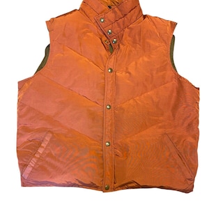 VINTAGE WOOLRICH hunting down vestアメリカ製 Vintage Woolrich Wool Vest LARGE Gray Red Malone Plaid Full