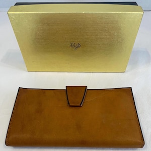 Vintage Rolfs Leather Wallet Setmaker Kisslock Cowhide Original Box