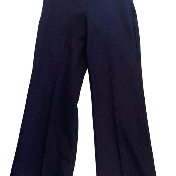 Vtg US Military Navy Wool Pants 50's Button Bib Front Blue Trousers Sailor's