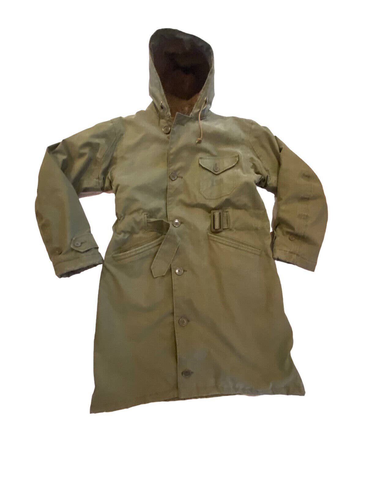 Vintage WWII 1940s US Navy USN Alpaca Deck Parka Coat Jacket