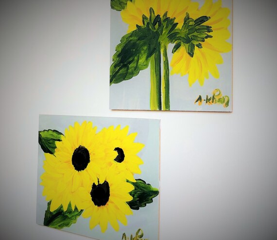 8x10 canvas painting kit, sunflower and