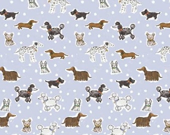 Dear Stella  -  Ma Belle by Clara Jean Collection  - Stay Pawsitive - Lavender - Half Yard