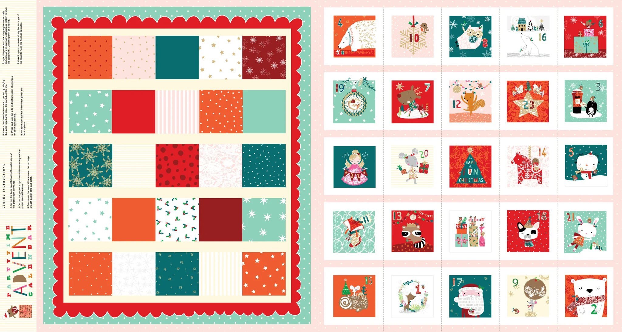 Dashwood Panel partytime advent Calendar by Stephanie Thannhauser for  Dashwood Studio - Etsy