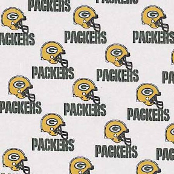 NFL Teams Green Bay Packers Cotton White Quilting Cotton Half Yard - Etsy