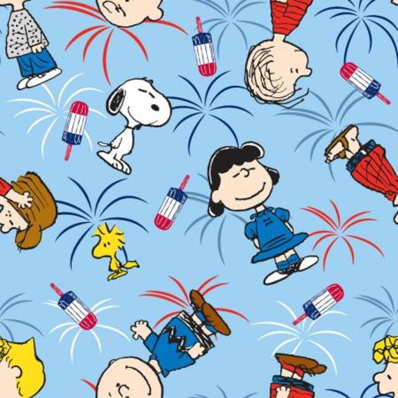 Peanuts Gang snoopy Charlie Brown and Friends Patriotic Etsy